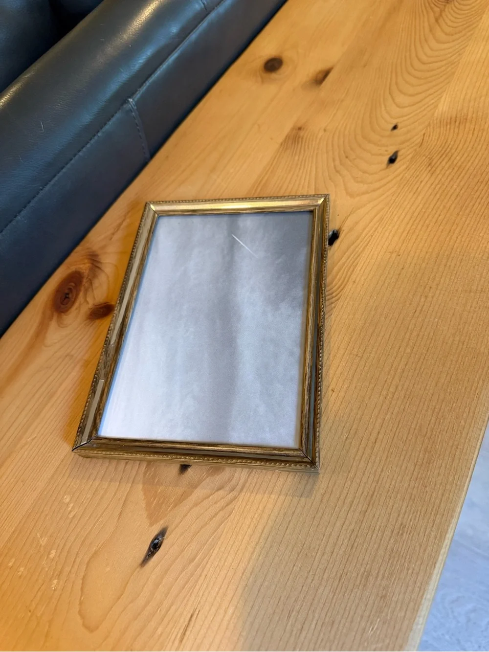Vintage Small Faux Wood Picture Frame